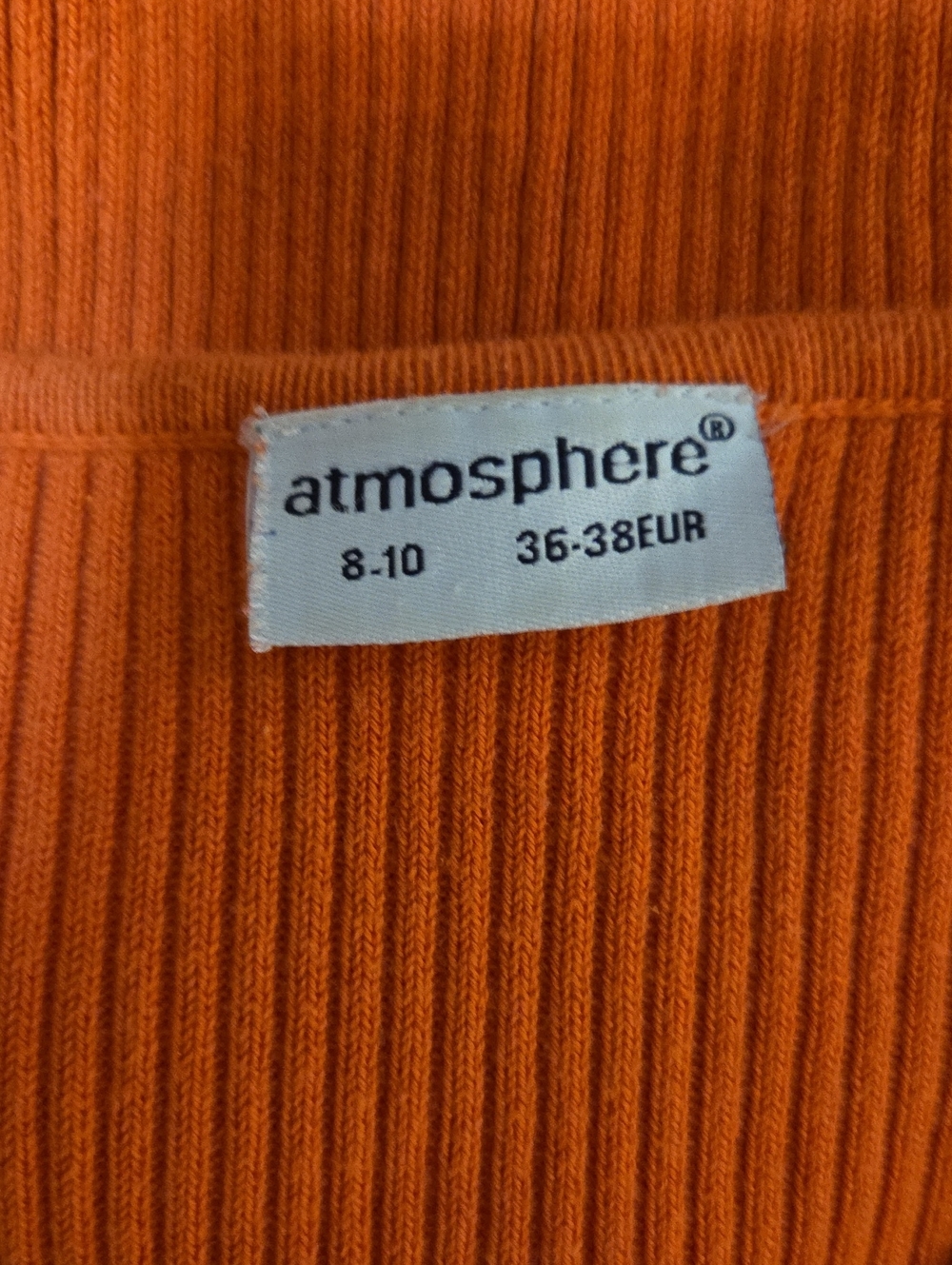 Atmosphere Ribbed Vneck Rust Top - Picture 5 of 6